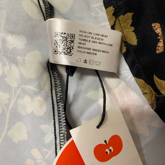 NWT Cider Fruit & Floral square neck Off-shoulder puff sleeve Dress Curve XL - Picture 6 of 7